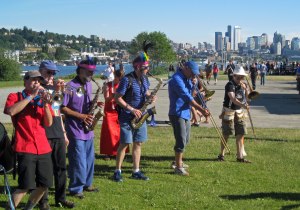 Olympia brass band, Artesian Rumble Arkestra, regularly plays Honkfest which is now timed with the Fremont Festival.