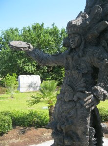 Big Chief Allison "Tootie" Montana is remembered with this statue in Louis Armstrong Park on Rampart Street.