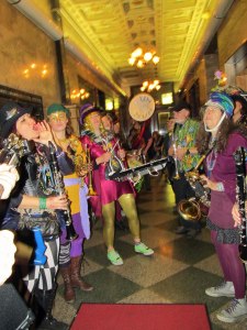 My favorite venue was the hallway of the Securities building, allowing the band to serenade patrons at Dillingers and Rumors Wine Bar. 