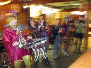 Artesian Rumble Arkestra marched through downtown and 11 pubs last night, carrying the spirit of carnival with them.