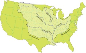 The waters that flow through Louisiana originate in 31 states. 