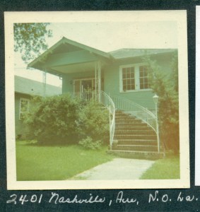 We live in Uptown New Orleans where my Dad remodeled the downstairs with a room designed for music and partying.
