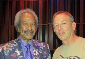 Toussaint generously posed for a photo with me before he took the interview stage at the Old Mint during the French Quarter Festival
